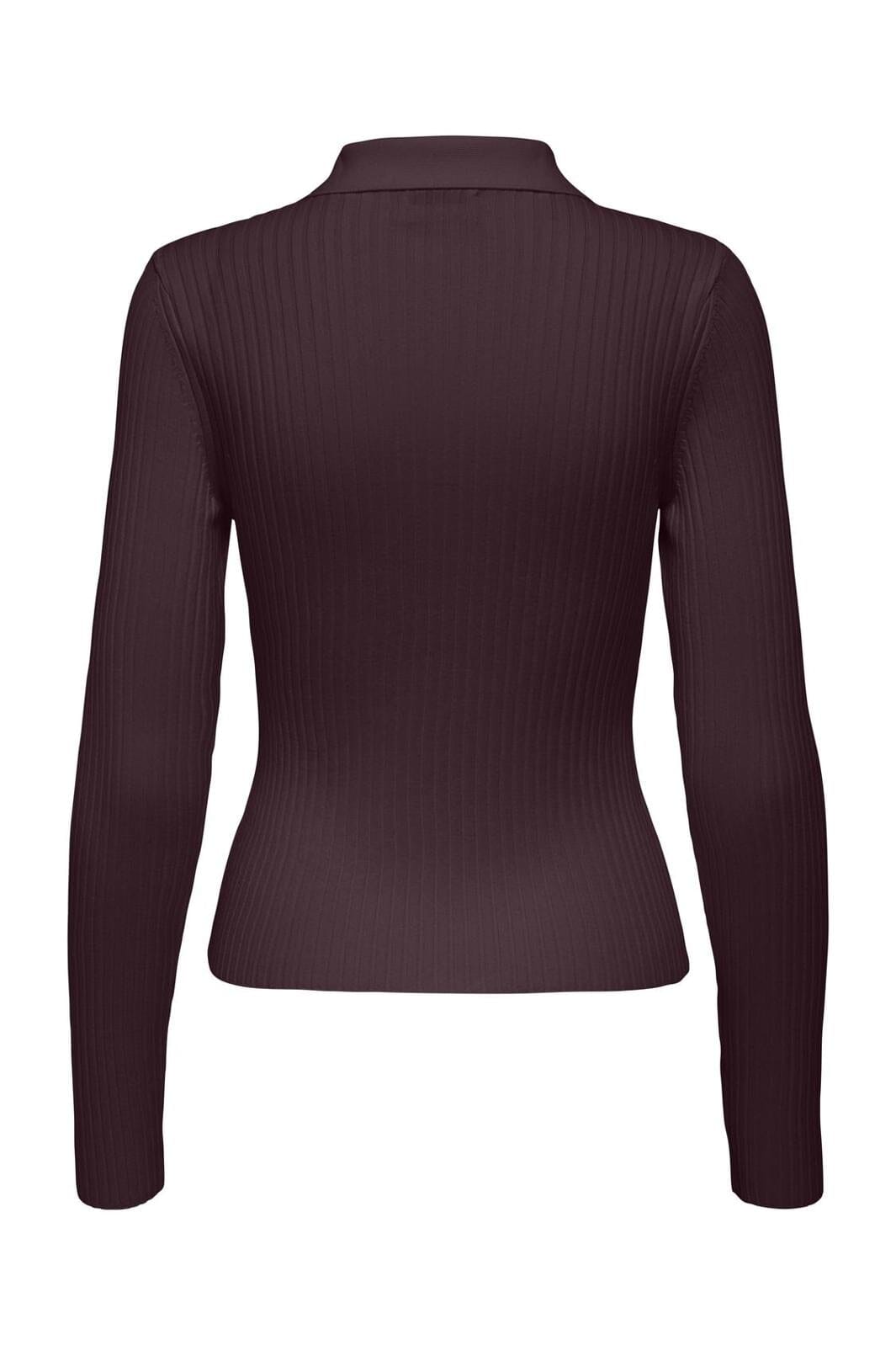 Only - Onlelisa L/S Rib Polo Knt - 4830988 Winetasting