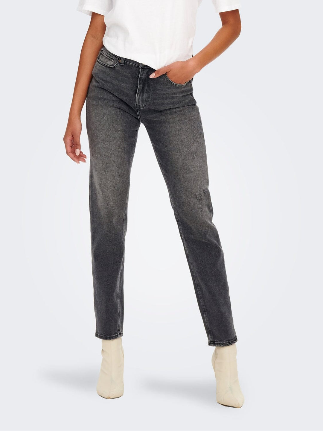 Only - Onlemily Stretch St Ak - 3901854 Dark Grey Denim Jeans 