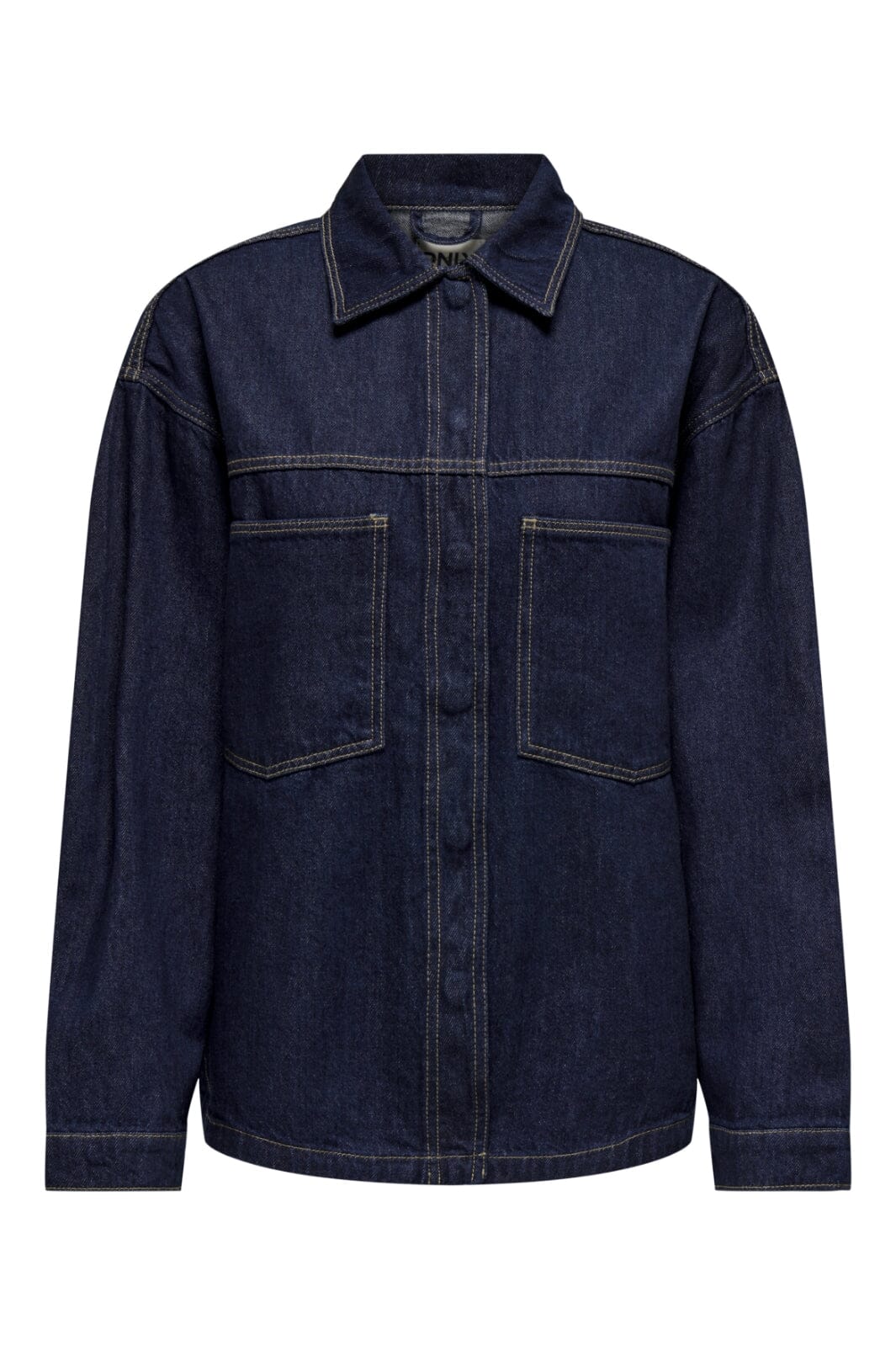 Only - Onlemmie L/S Shirt Rinse Azg - 4636211 Dark Blue Denim Skjorter 