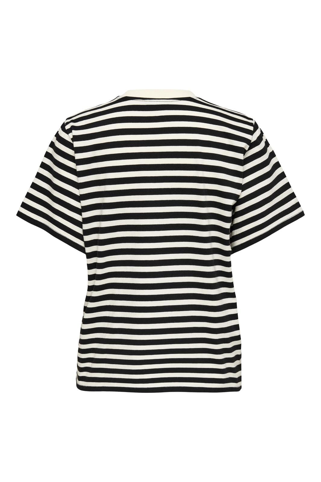 Only - Onllivina S/S Stripe Tee - 4022400 Cloud Dancer Black Stripes