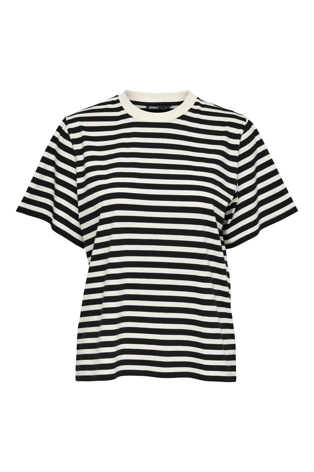 Only - Onllivina S/S Stripe Tee - 4022400 Cloud Dancer Black Stripes