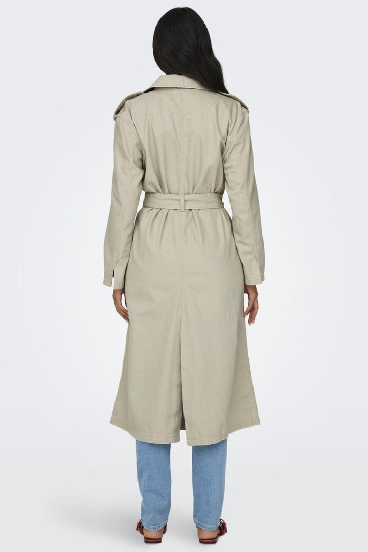 Only - Onlmanila Washed Trenchcoat - 4506601 Pumice Stone