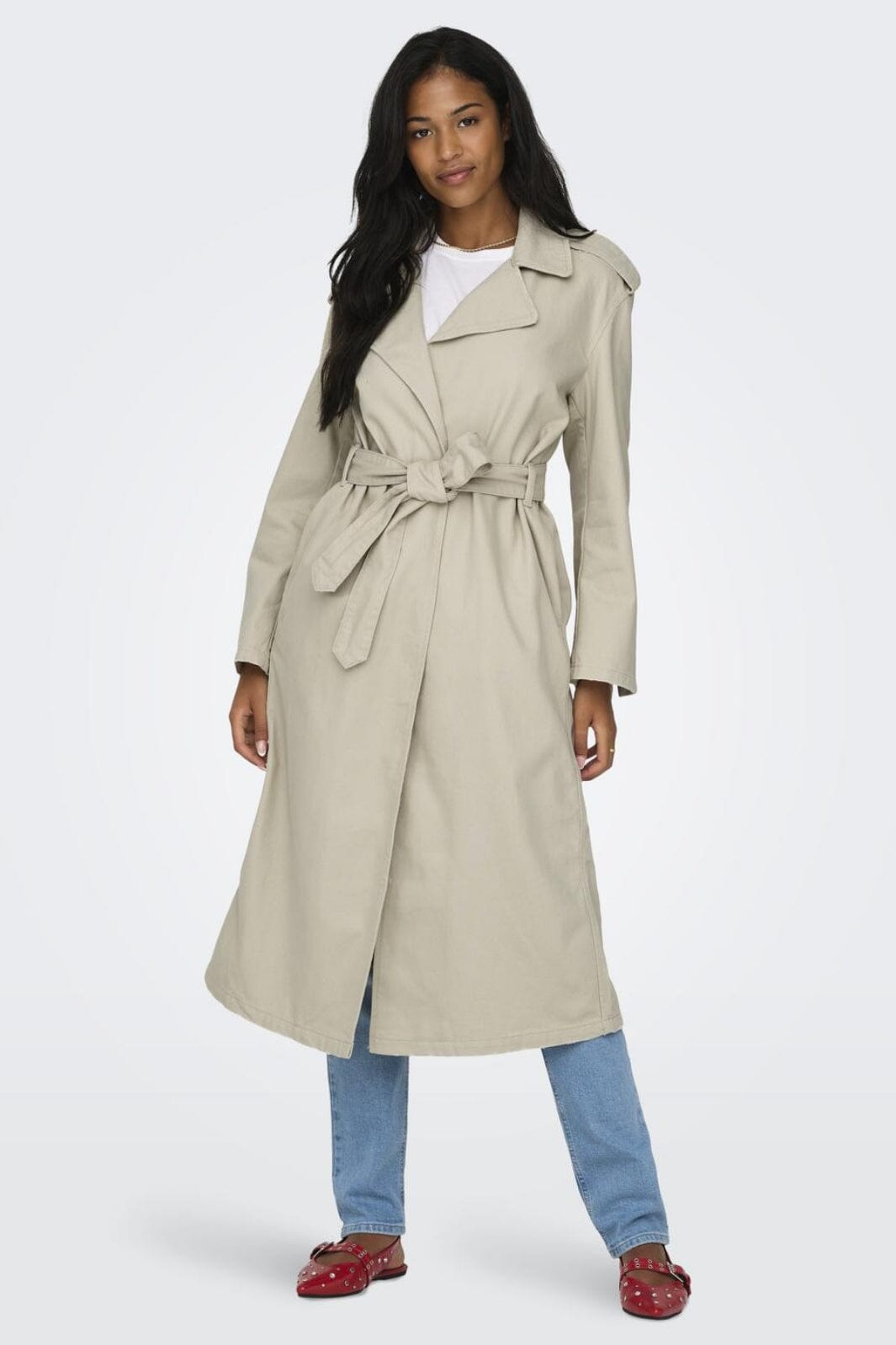 Only - Onlmanila Washed Trenchcoat - 4506601 Pumice Stone