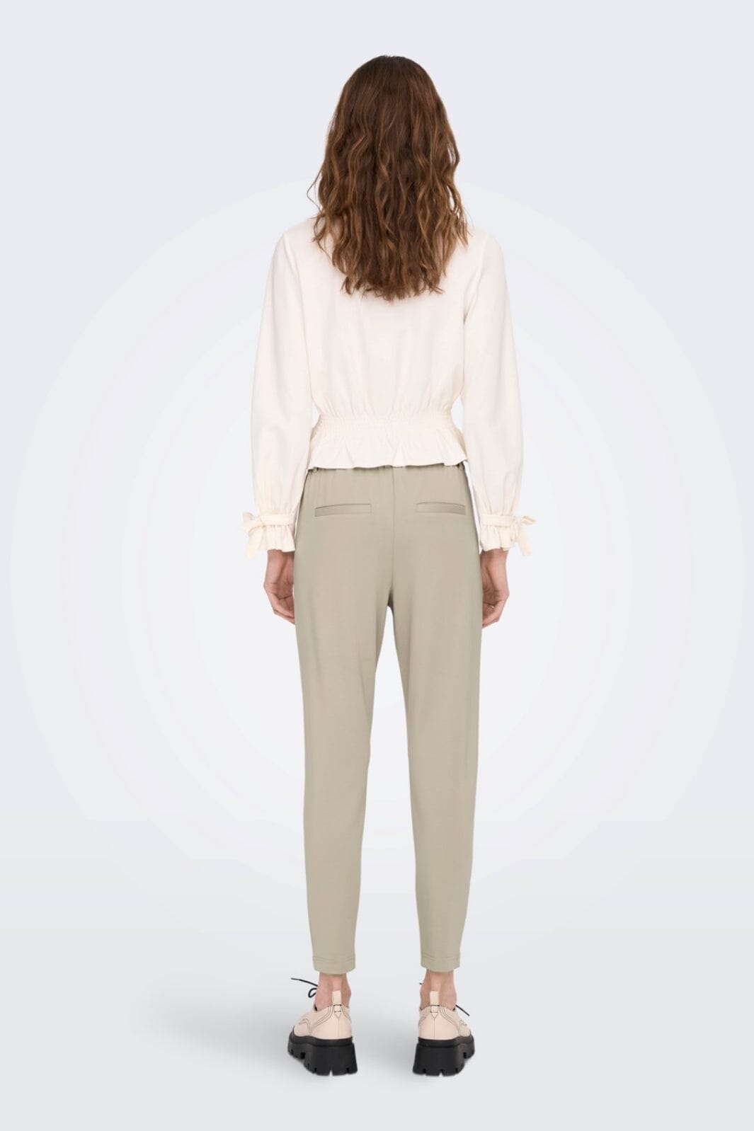 Only - Onlpoptrash Life Easy Col Pant - 2700669 Pure Cashmere Bukser 