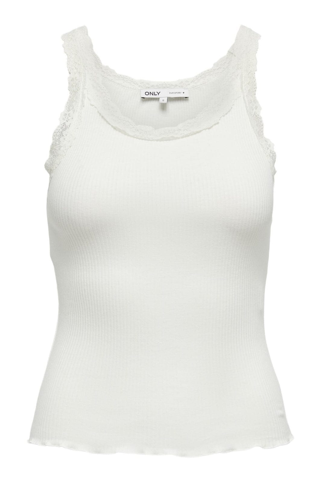 Only - Onlsharai Lace Tank Top - 4210434 Cloud Dancer Tank Top 