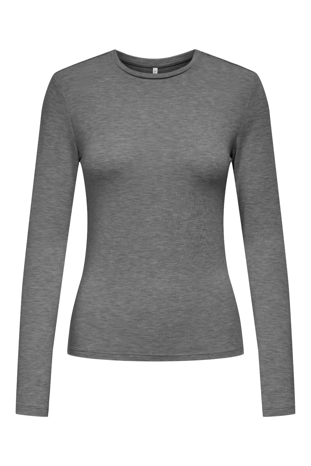 Only - Onlsia L/S O-Neck Top Box - 4674042 Medium Grey Melange Bluser 