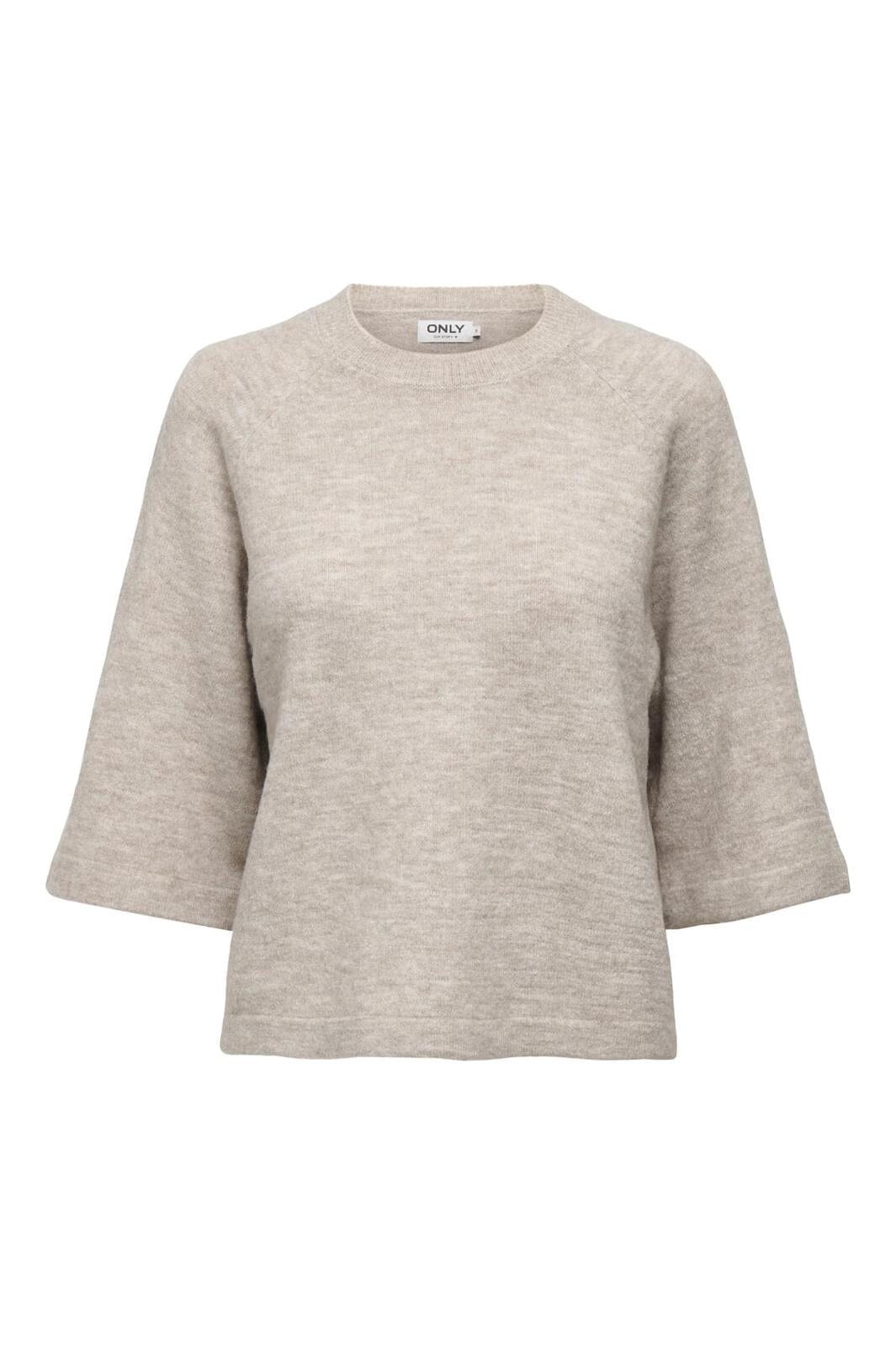 Only - Onlsimoni 3/4 Pullover Knt - 4602440 Pumice Stone Melange