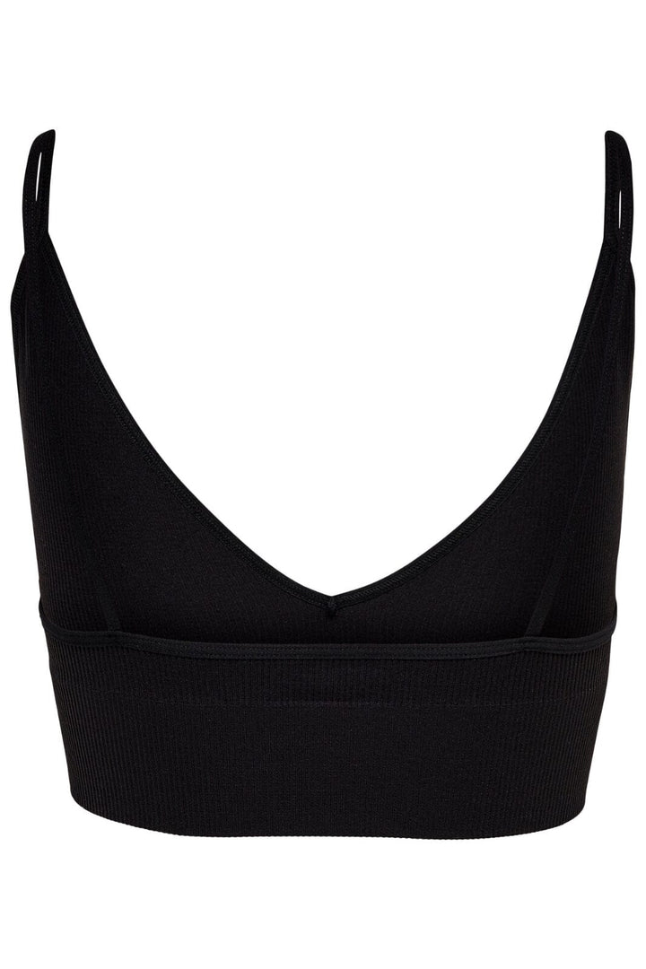 Only - Onlvicky Rib Seamless Vneck Top Acc - 3324472 Black