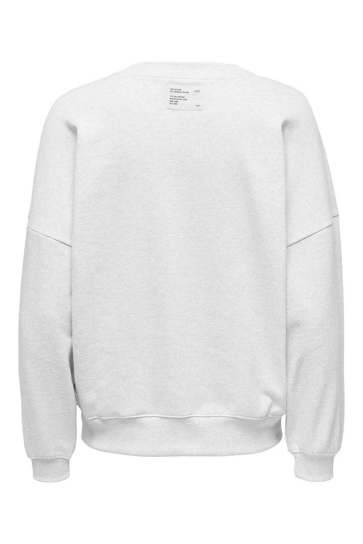 Only - Onlwendie L/S Basket O-Neck Swt - 4581869 Light Grey Melange Championship + Labels Brooklyn