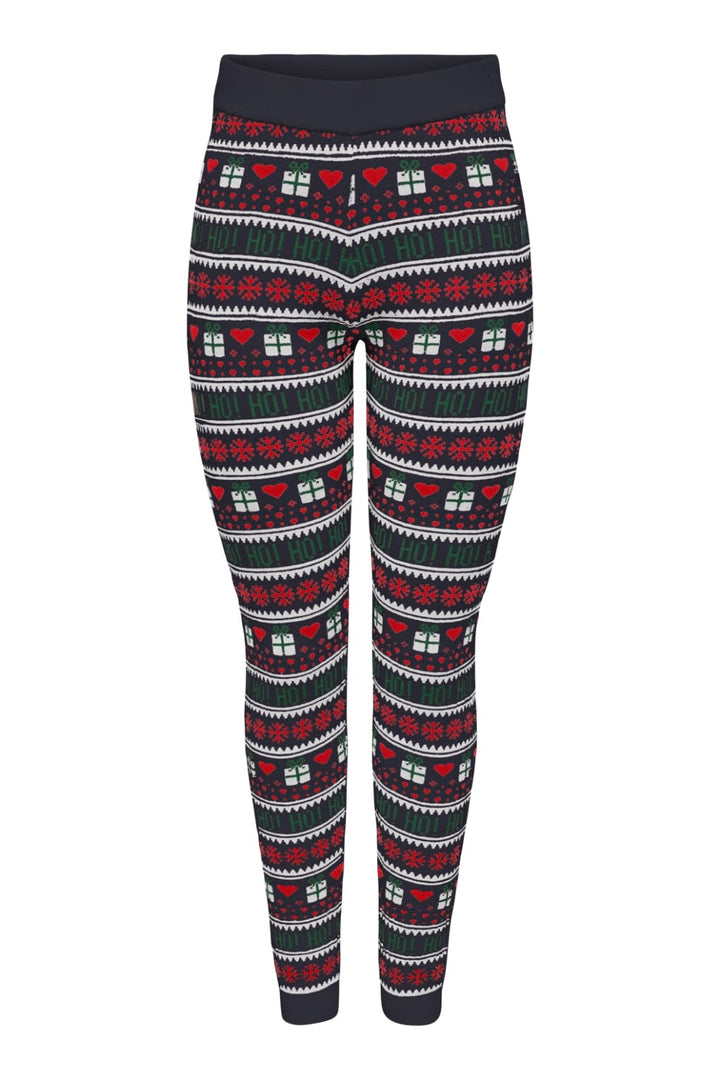 Only - Onlxmas Present Pant Knt - 4631394 Night Sky Cloud D/High Risk Red/Green Jacket Bukser 