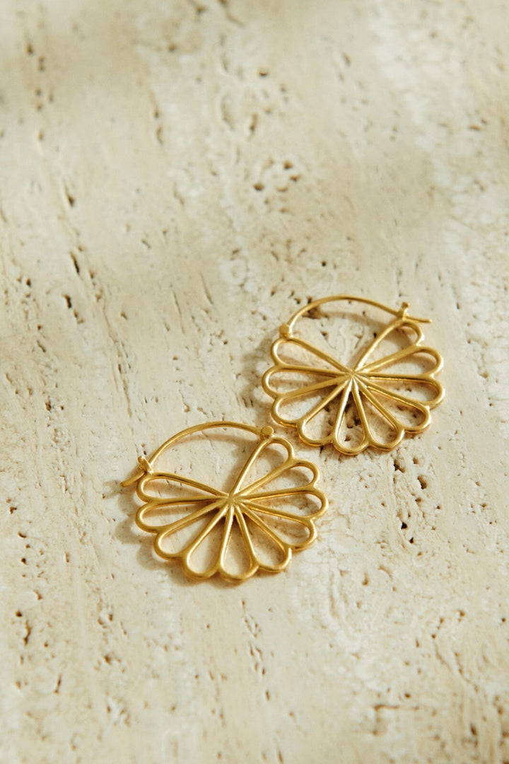 Pernille Corydon Jewellery - Small Bellis Øreringe - Gold Plated Øreringe 