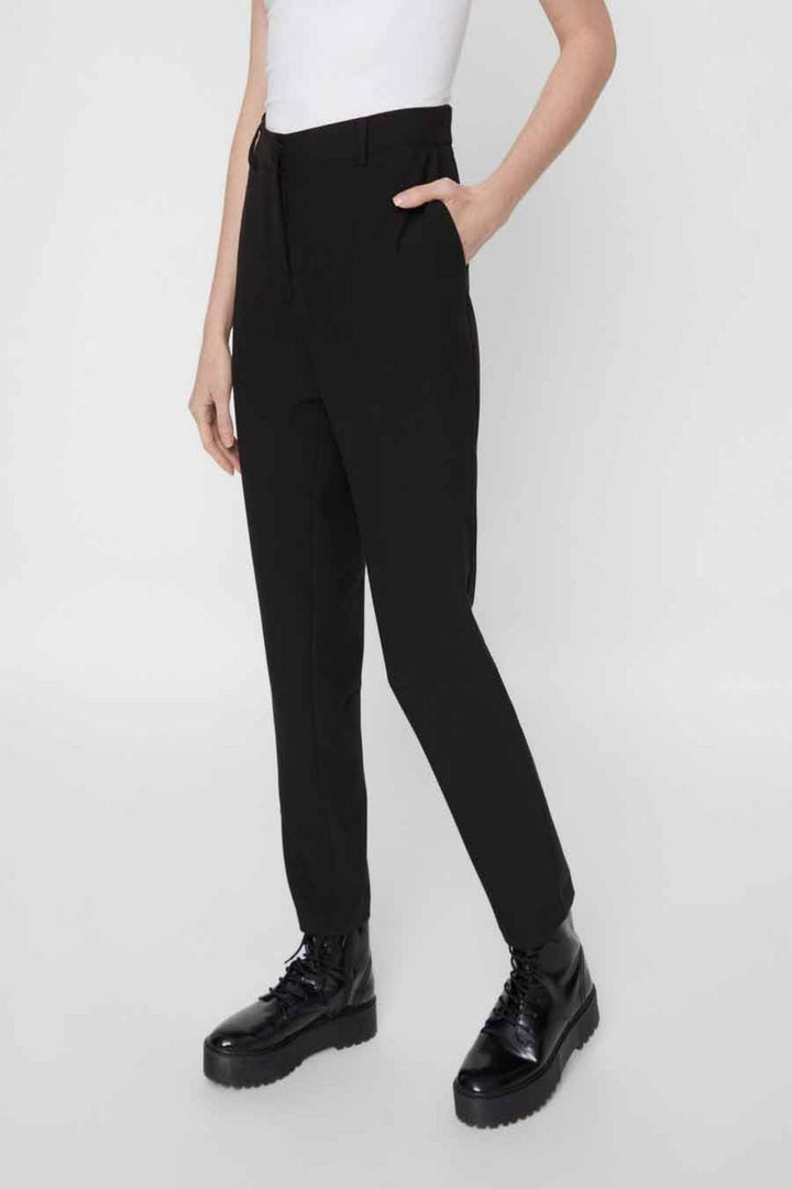 PIECES - Boss Ankel Pants - Black Bukser 