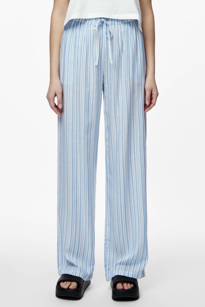 Pieces - Pcalvina Pants - 4472394 Blue Bell Cloud Dancer Bukser 