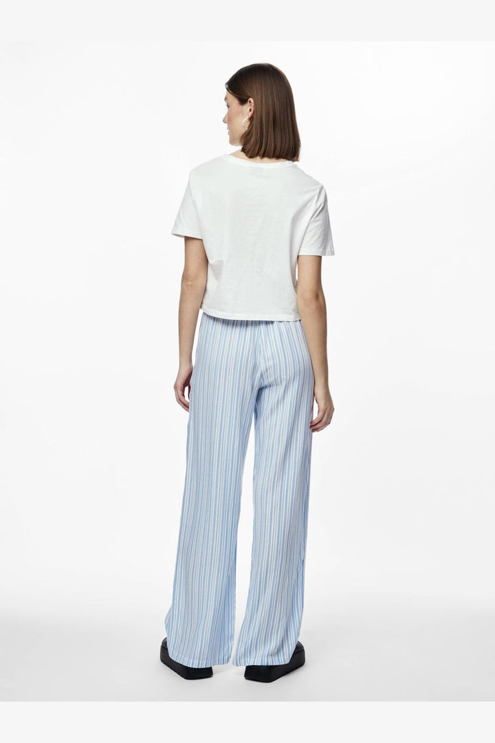 Pieces - Pcalvina Pants - 4472394 Blue Bell Cloud Dancer