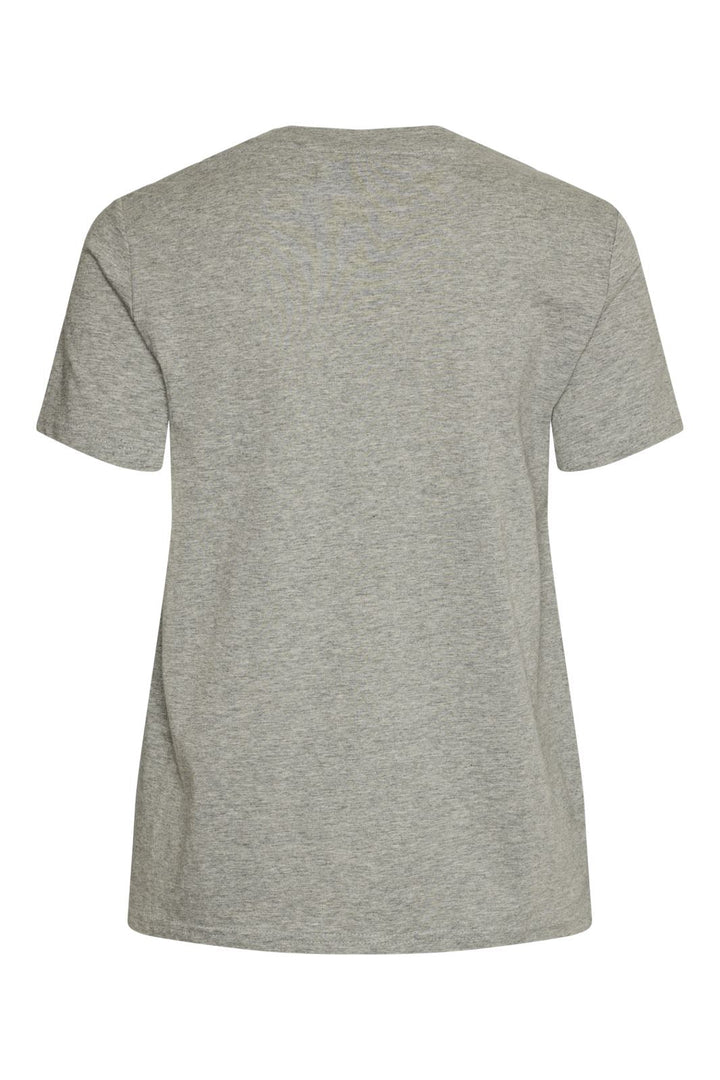 Pieces - Pcaya Ss Tee Mm - 4523982 Light Grey Melange Black Holiday