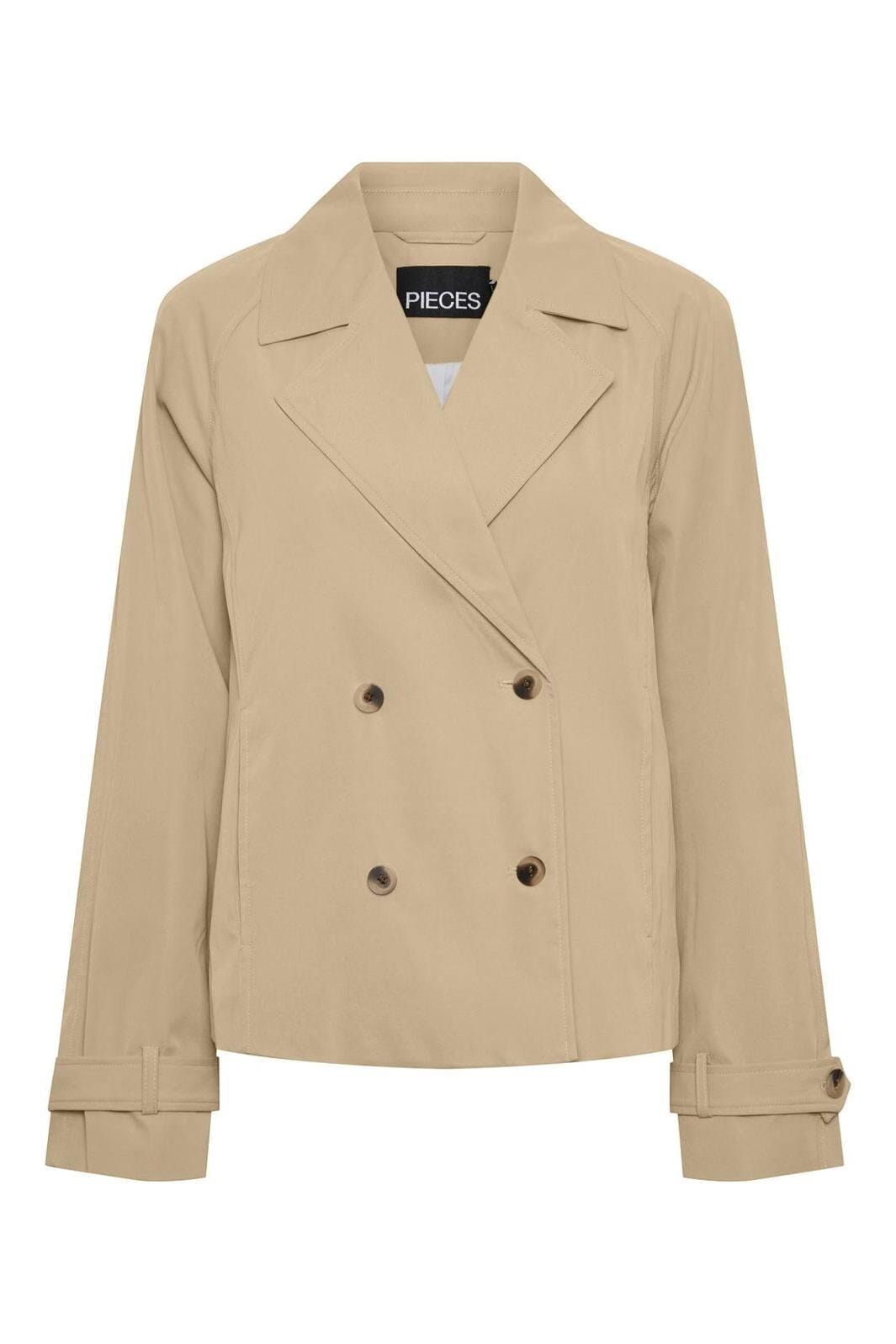 Pieces - Pcbille Short Trenchcoat - 4443826 Warm Sand