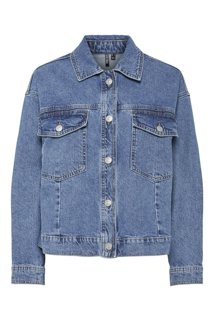 Pieces - Pcelma Denim Jacket - 4651344 Medium Blue Denim