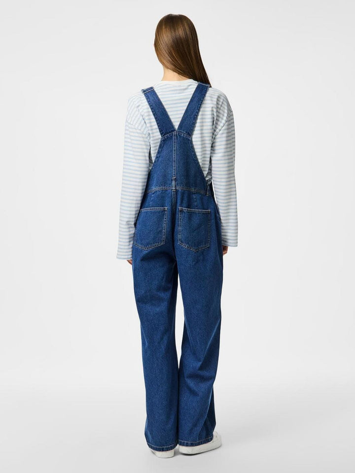 Pieces - Pcfenna Sl Denim Dungaree Fsy - 4860598 Dark Blue Denim