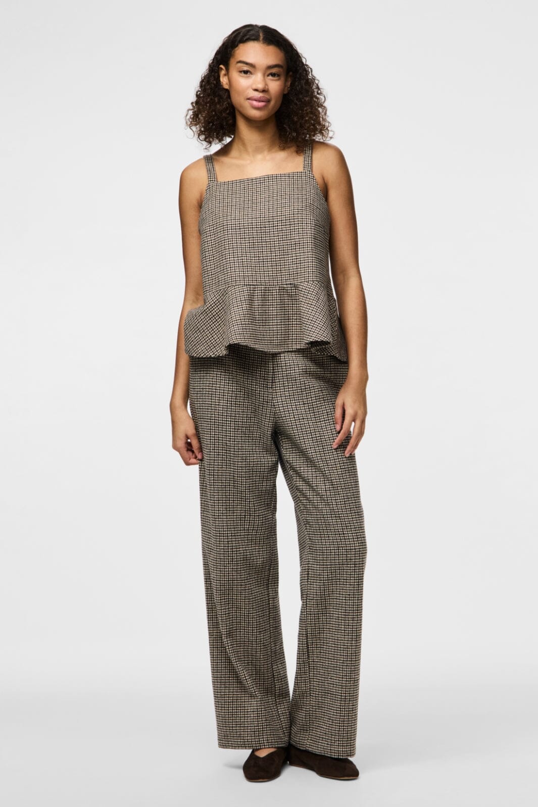 Pieces - Pcfenny Straight Pant Fsy - 4884284 Delicioso Houndstooth