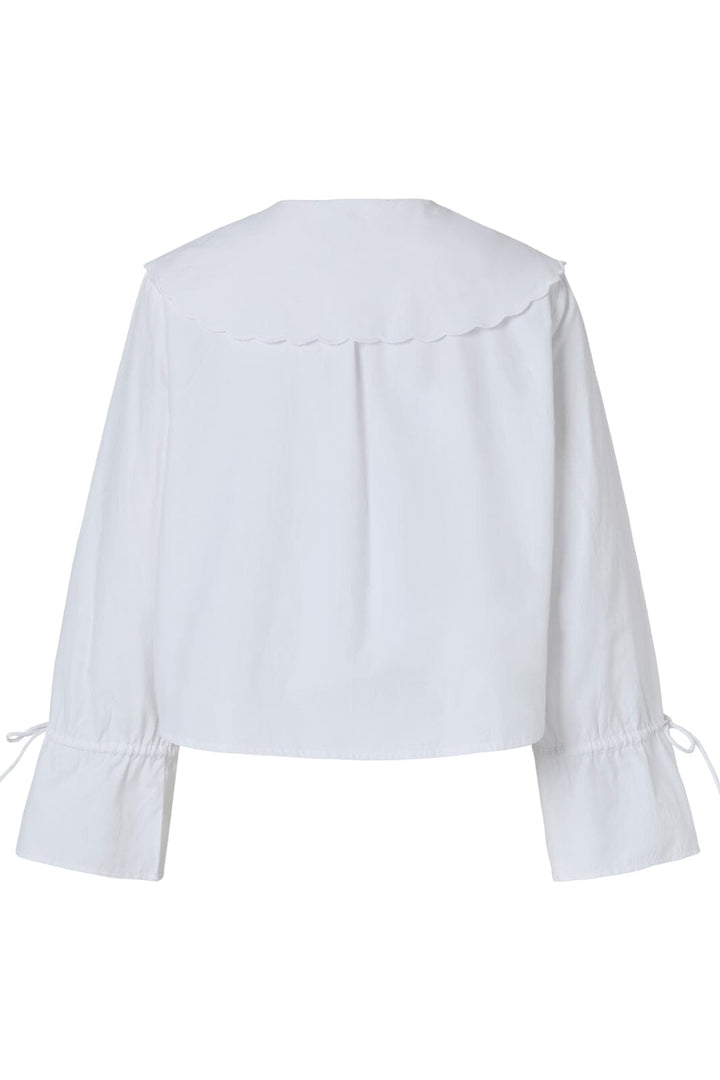 Pieces - Pcfetina Ls Collar Shirt Fsy - 4868820 Bright White