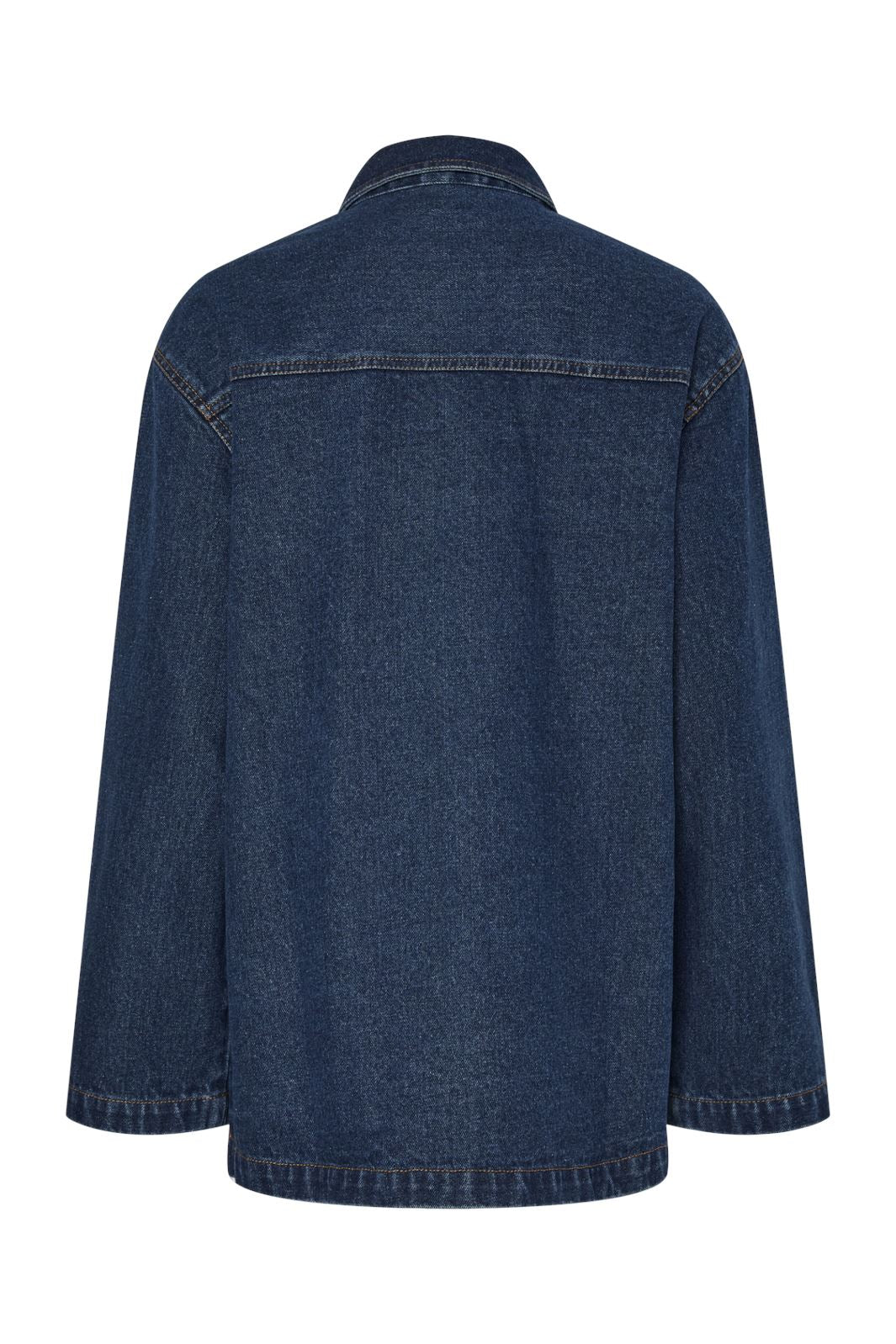 Pieces - Pcflora Ls Oversize Denim Shirt Fsy - 4819246 Medium Blue Denim