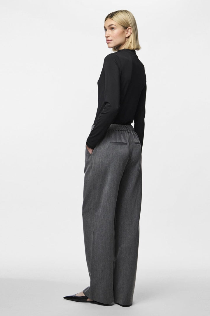 Pieces - Pckamil Wide Pant - 4673961 Dark Grey Melange