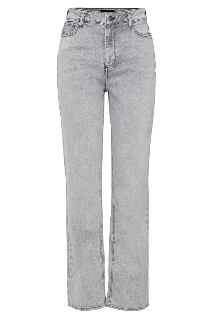 Pieces - Pckelly Straight Jeans Lg - 4645342 Light Grey Denim