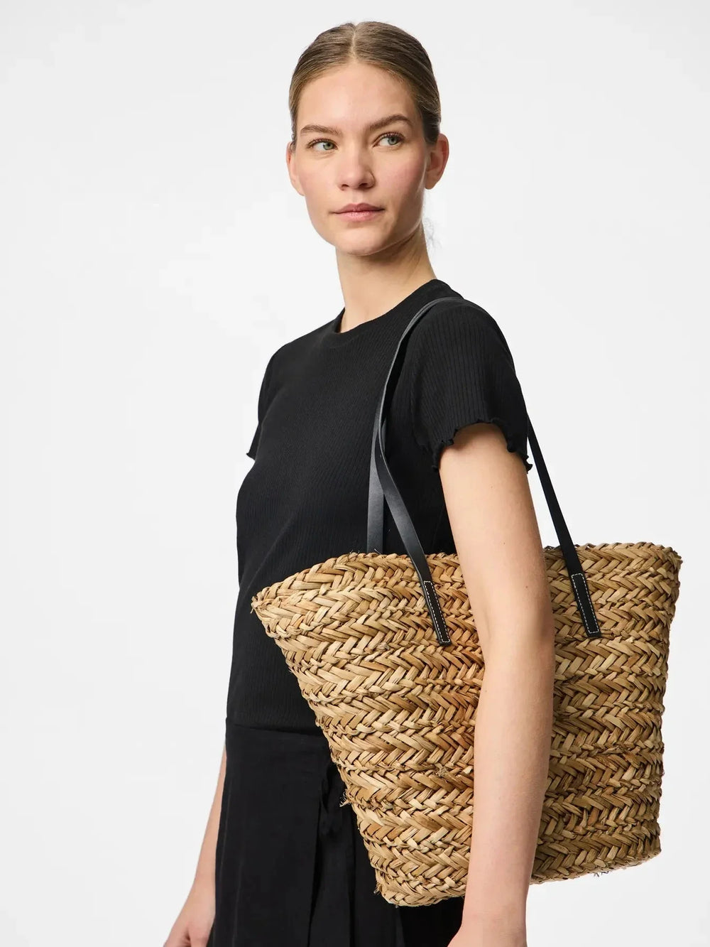 Pieces - Pckisa Shopper - 4646444 Nature Black Tasker 