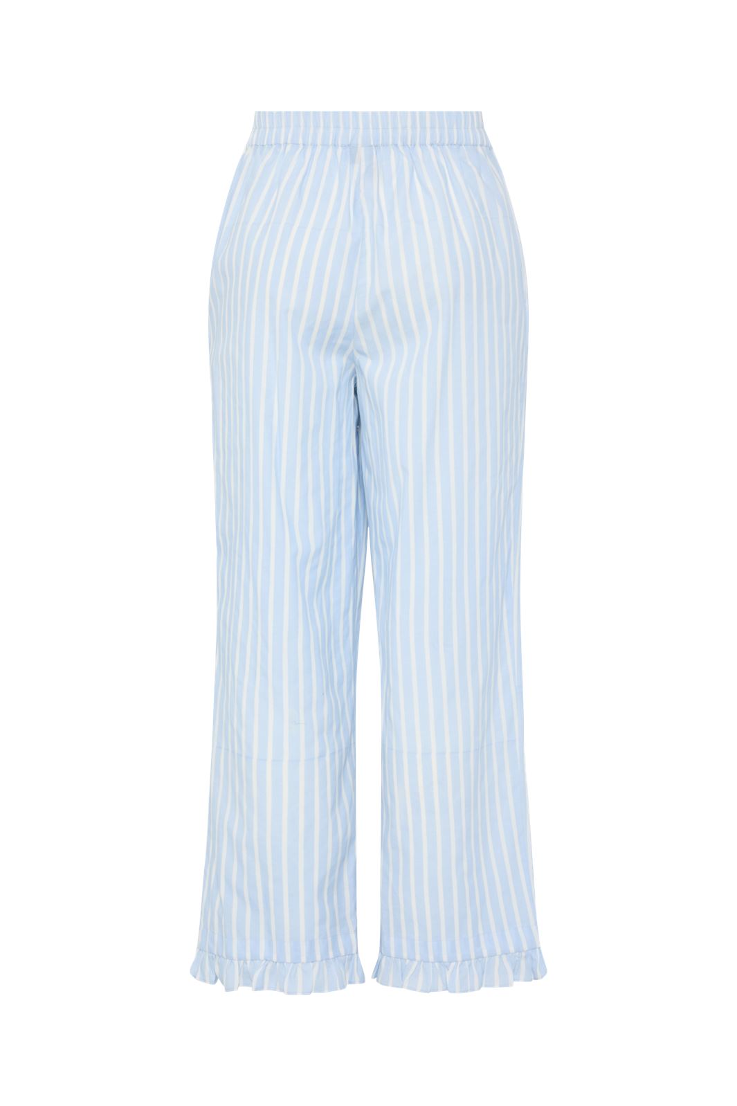 Pieces - Pclilia Straight Frill Pants - 4684338 Nantucket Breeze White