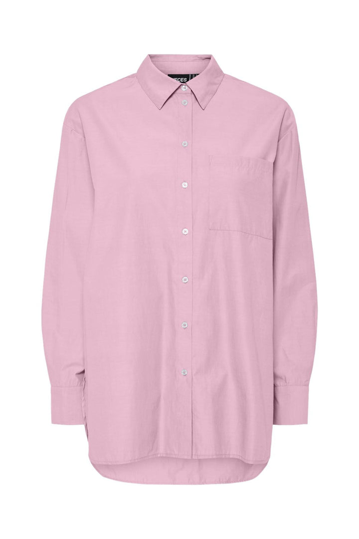 Pieces - Pcmelia Ls Loose Shirt - 4648674 Roseate Spoonbill