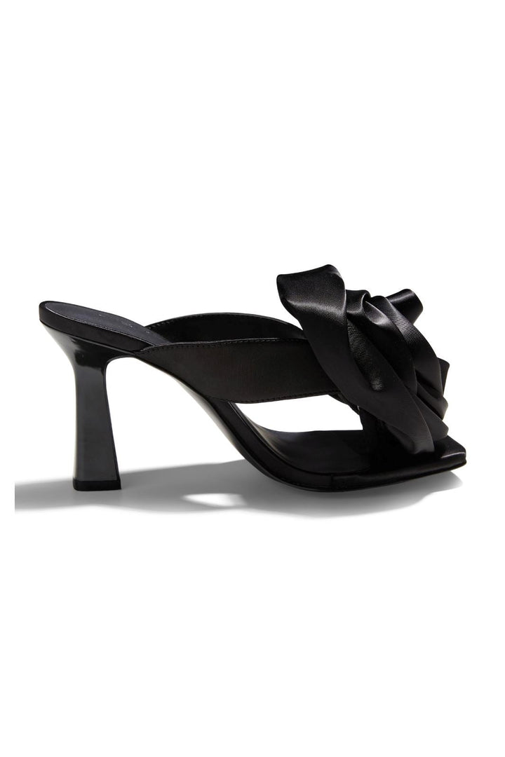 Pieces - Pcnadine Satin Flower Heel - 4454874 Black Stiletter 