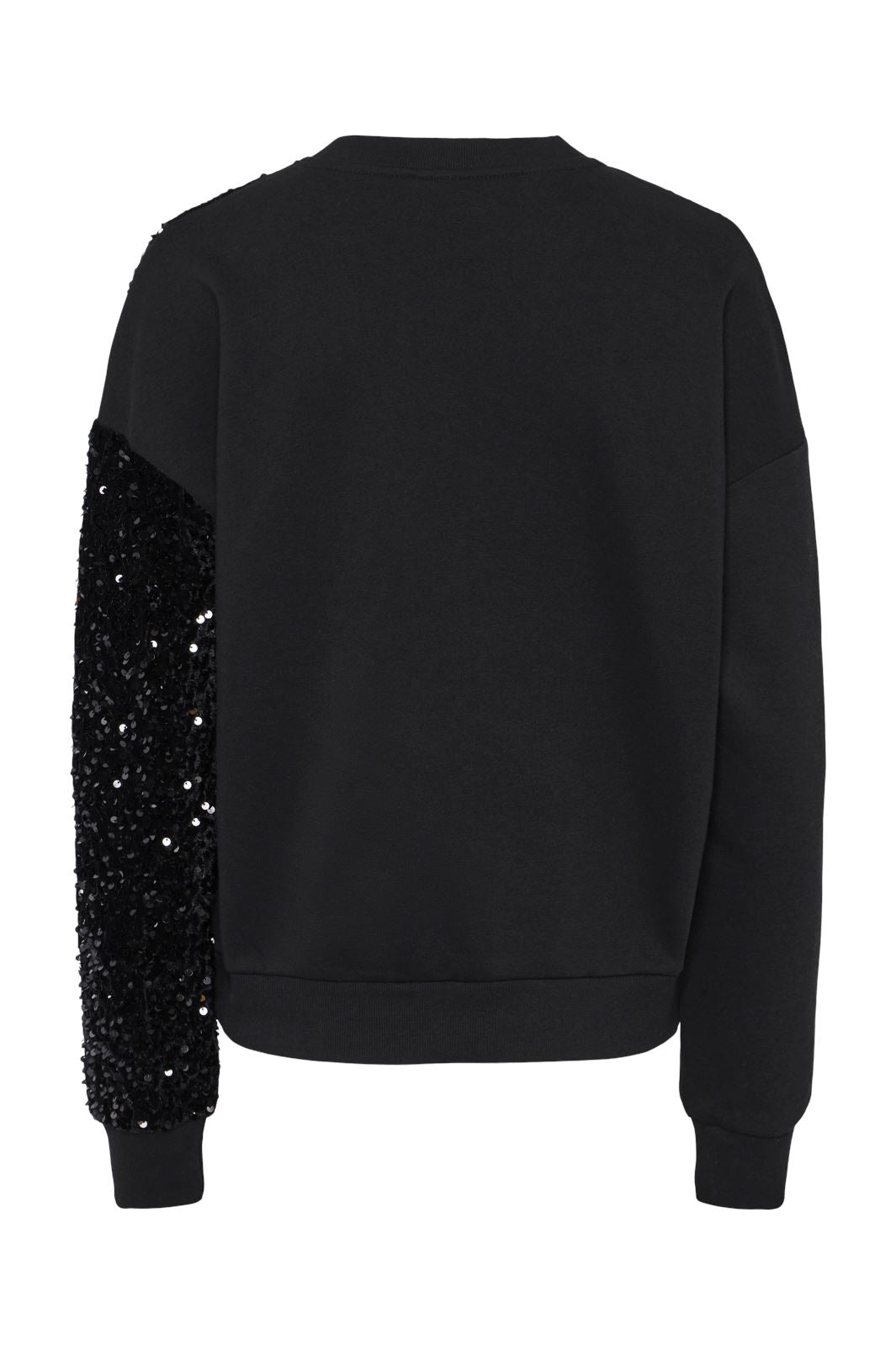 Pieces - Pcnancy Ls Sweat - 4611856 Black Tone In Tone Seqence