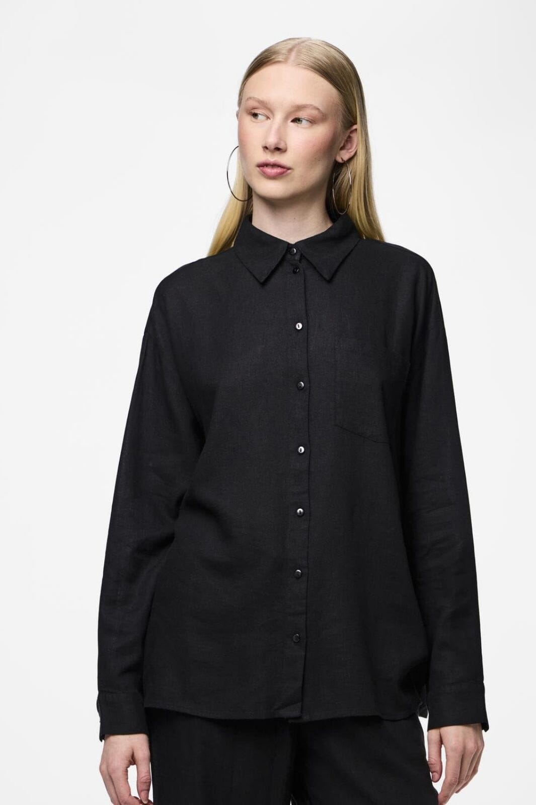 Pieces - Pcpia Ls Loose Shirt - 4476661 Black