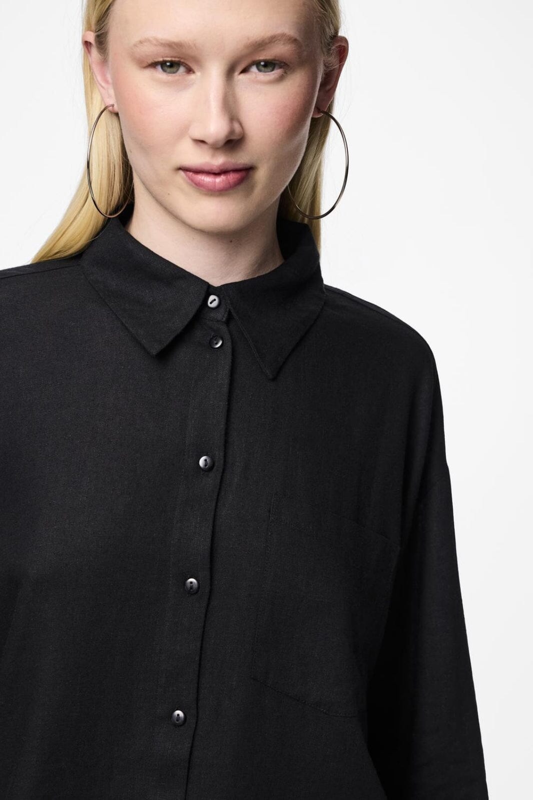 Pieces - Pcpia Ls Loose Shirt - 4476661 Black