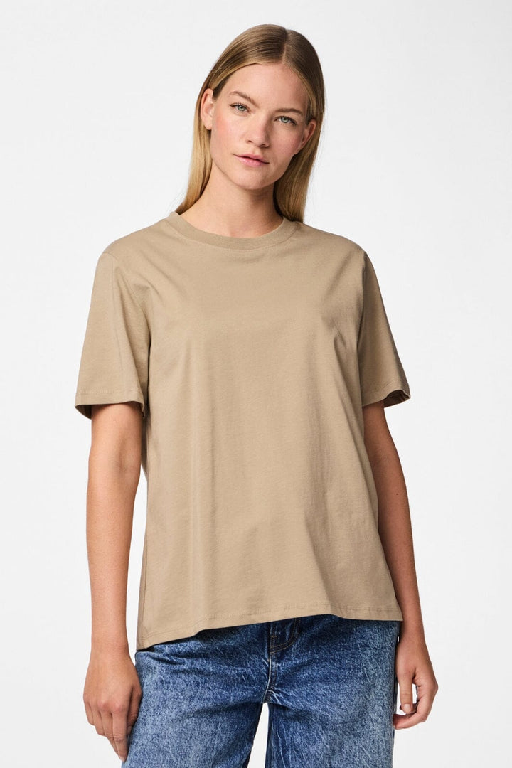 Pieces - Pcria Ss Solid Tee - 4280158 Silver Mink