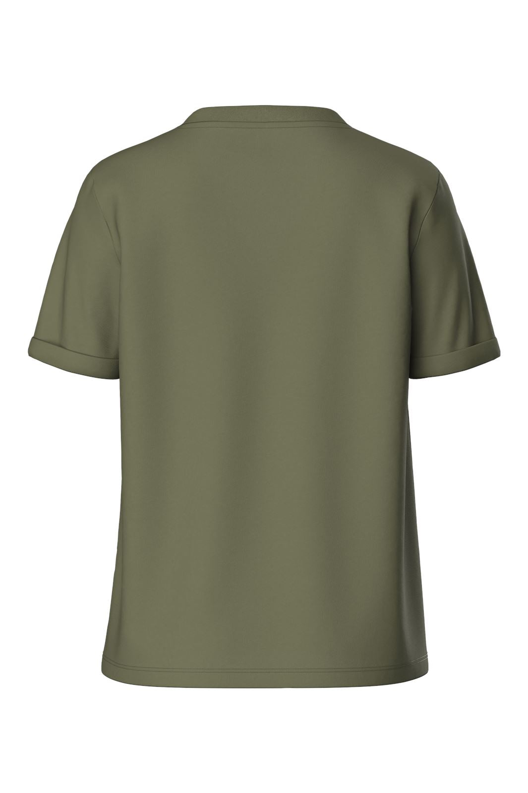 Pieces - Pcria Ss V-Neck Solid Tee - 3783308 Deep Lichen Green