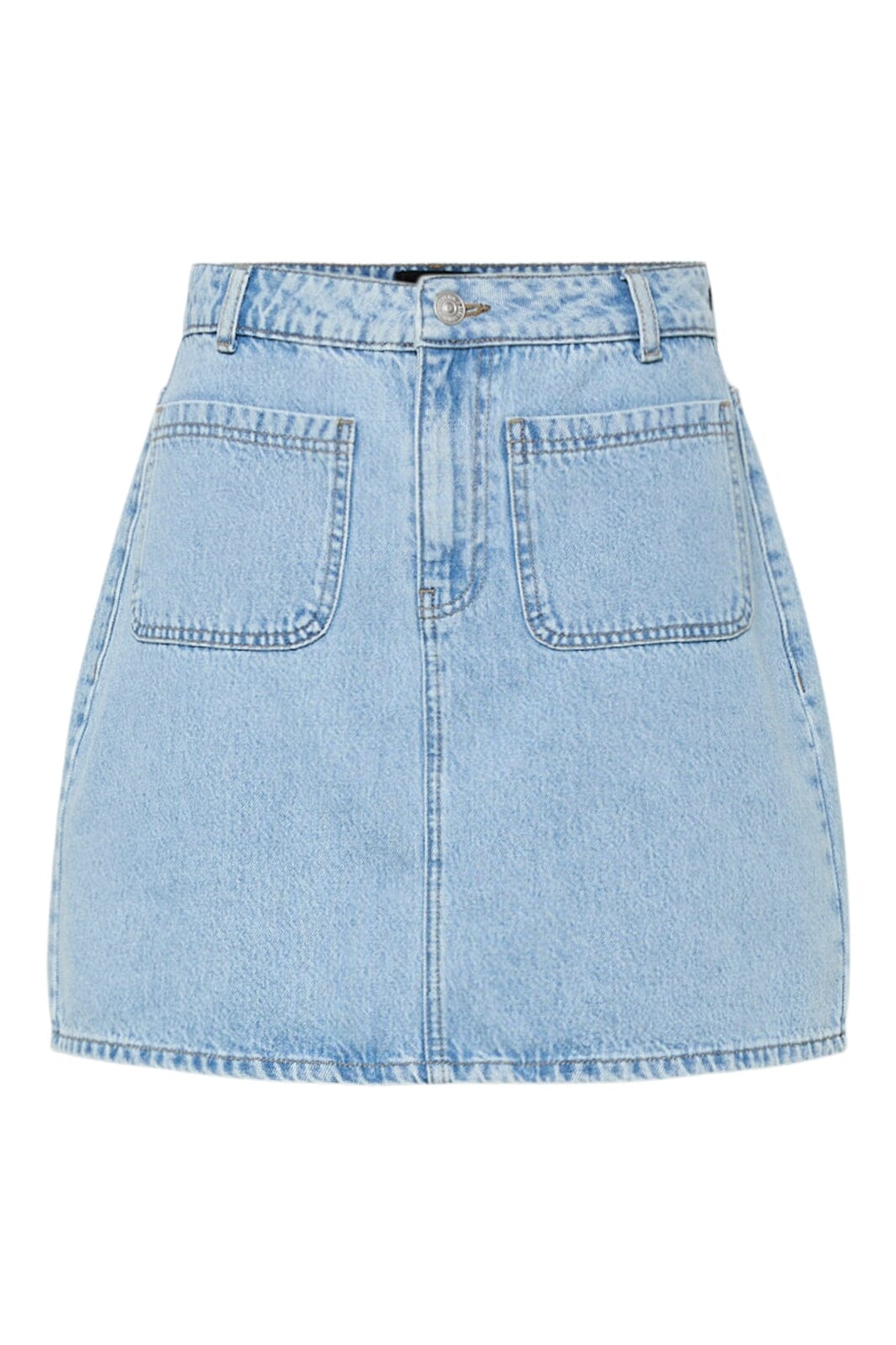 Pieces - Pcsky Mini Denim Skirt - 4687630 Light Blue Denim