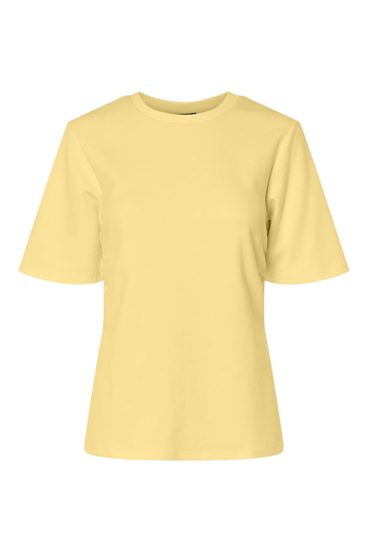 Pieces - Pcskylar Ss Split Tee - 4905152 Pale Banana