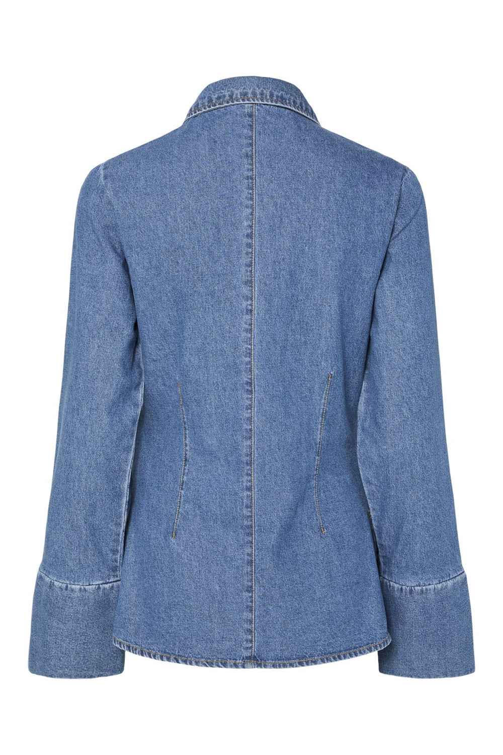 Pieces - Pcsvea Ls Denim Shirt - 4691925 Medium Blue Denim