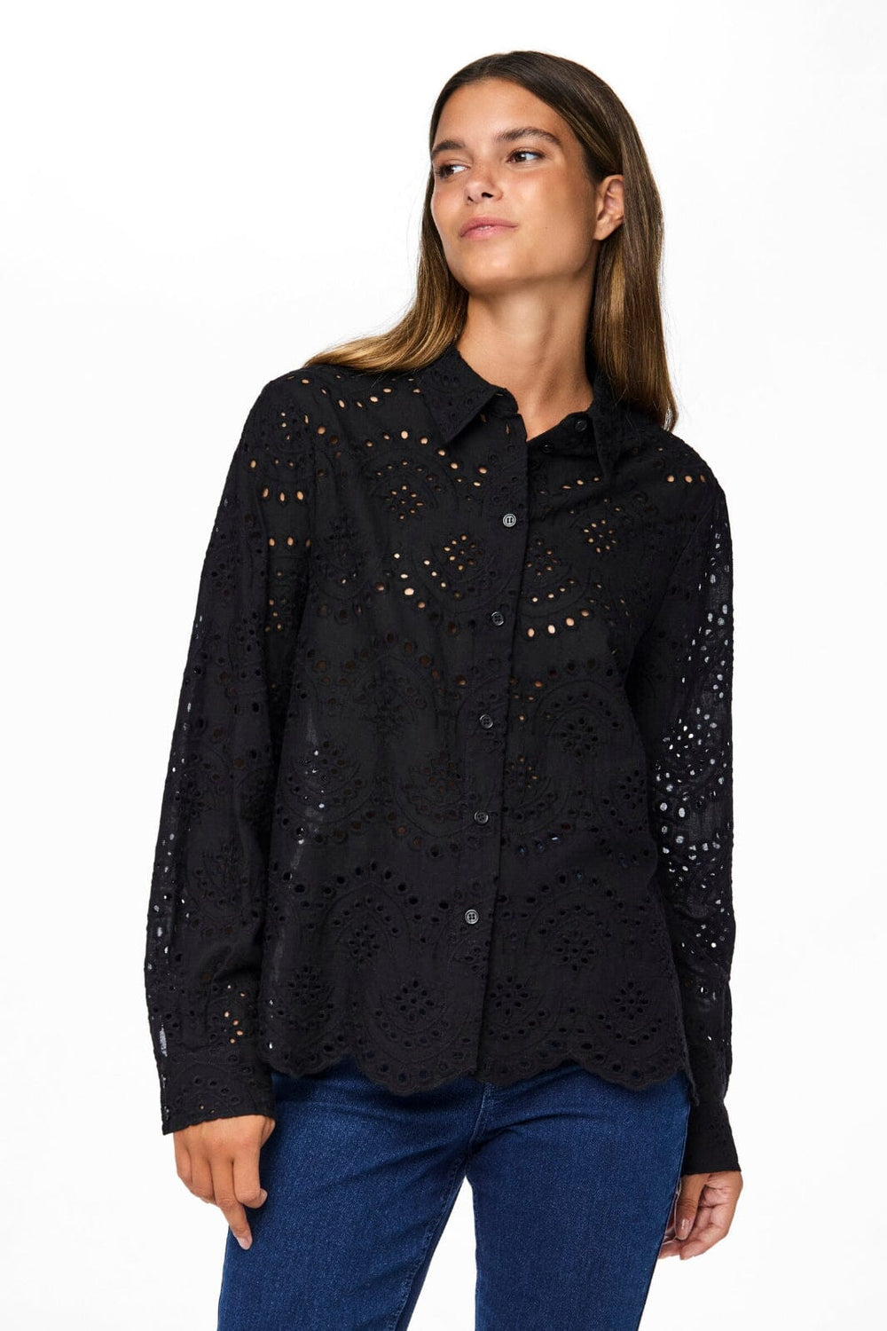 Pieces - Pcvilde Ls Shirt - 4649462 Black