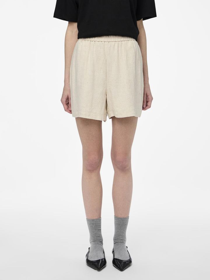 Pieces - Pcvinsty Linen Shorts - 4535088 Oatmeal Shorts 