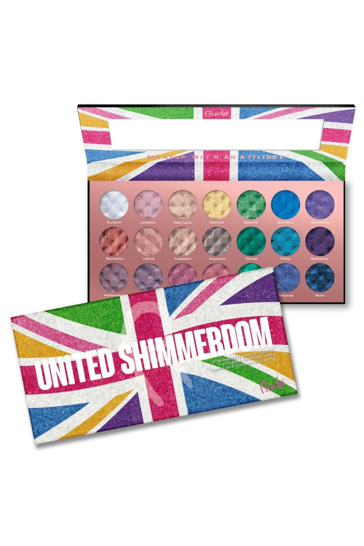 Rude Cosmetics - United Shimmerdom - 21 Shimmer Eyeshadow Palette - Øjenskygge 