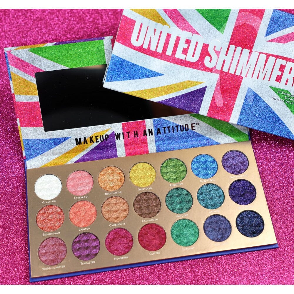 Rude Cosmetics - United Shimmerdom - 21 Shimmer Eyeshadow Palette - Øjenskygge 