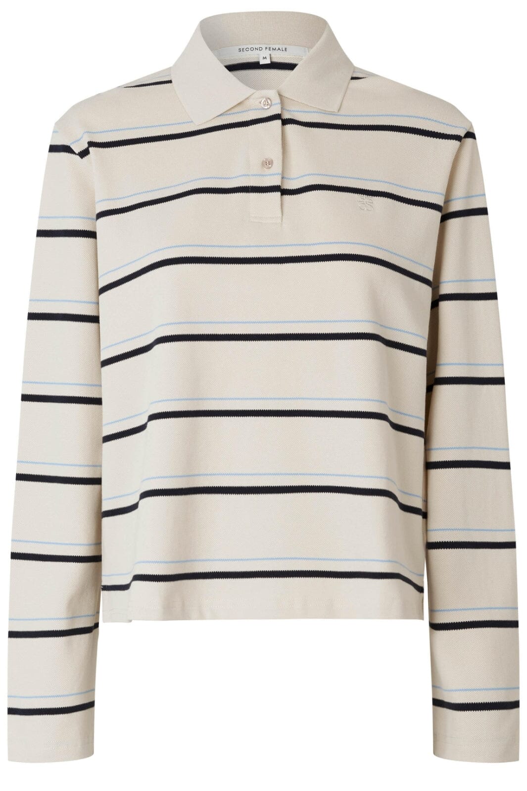 Second Female - Lovella Striped Polo LL Tee 59836 - Summer Sand