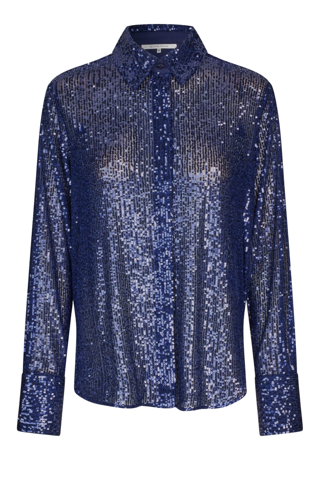 Second Female - Moonshine Slim Shirt 59043 - Night Sky Bluser 