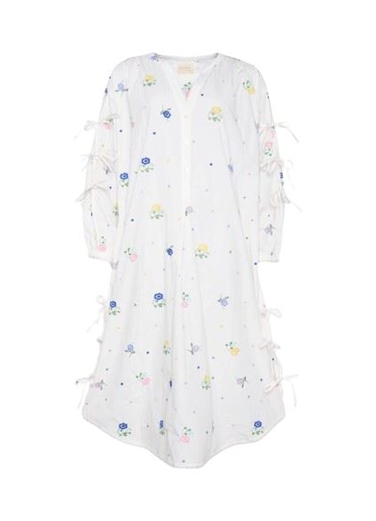 Sissel Edelbo - Coho Organic Cotton Dress SE 1227 - White Flower Kjoler 