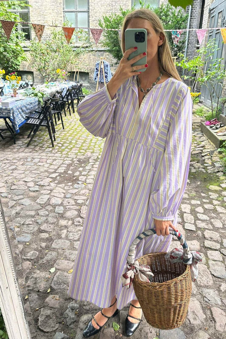 Sissel Edelbo - Vera Dress SE 1456 - Lavender Stripes