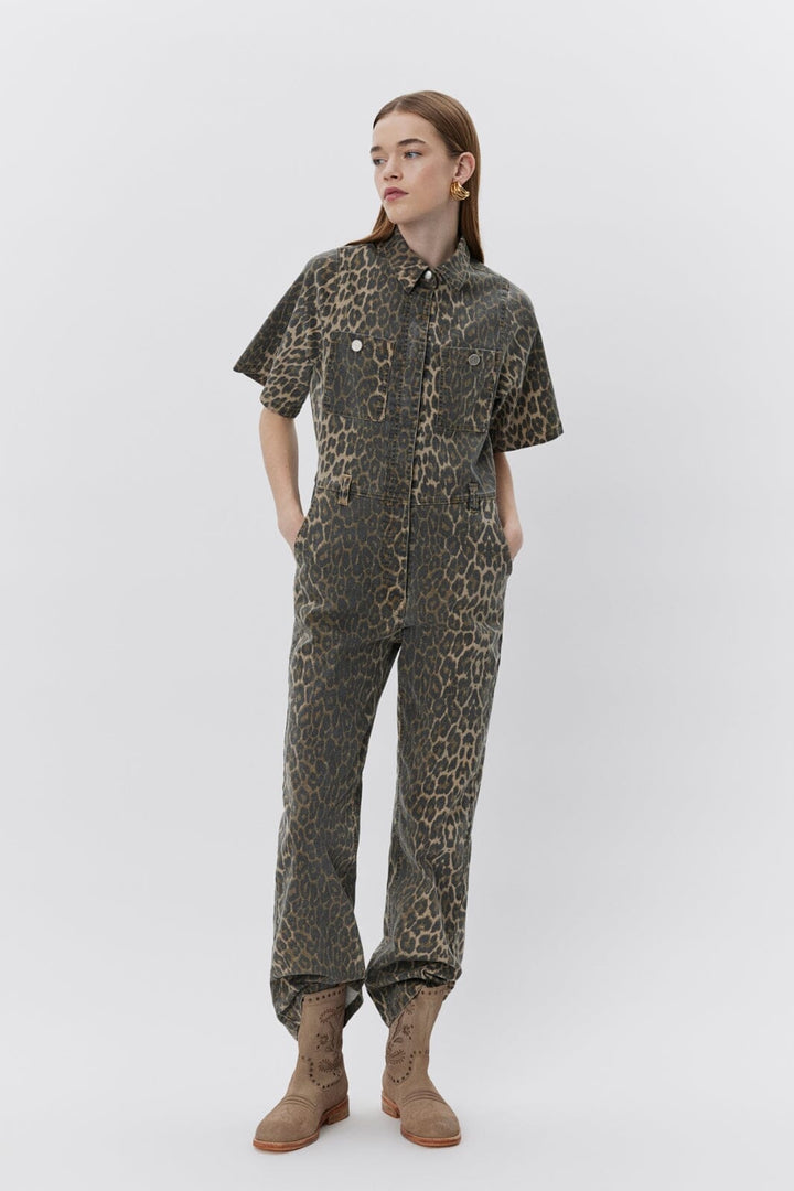 Sofie Schnoor - Wilmasw Jumpsuit S251426 - 9086 - Light Brown Leopard Buksedragter 