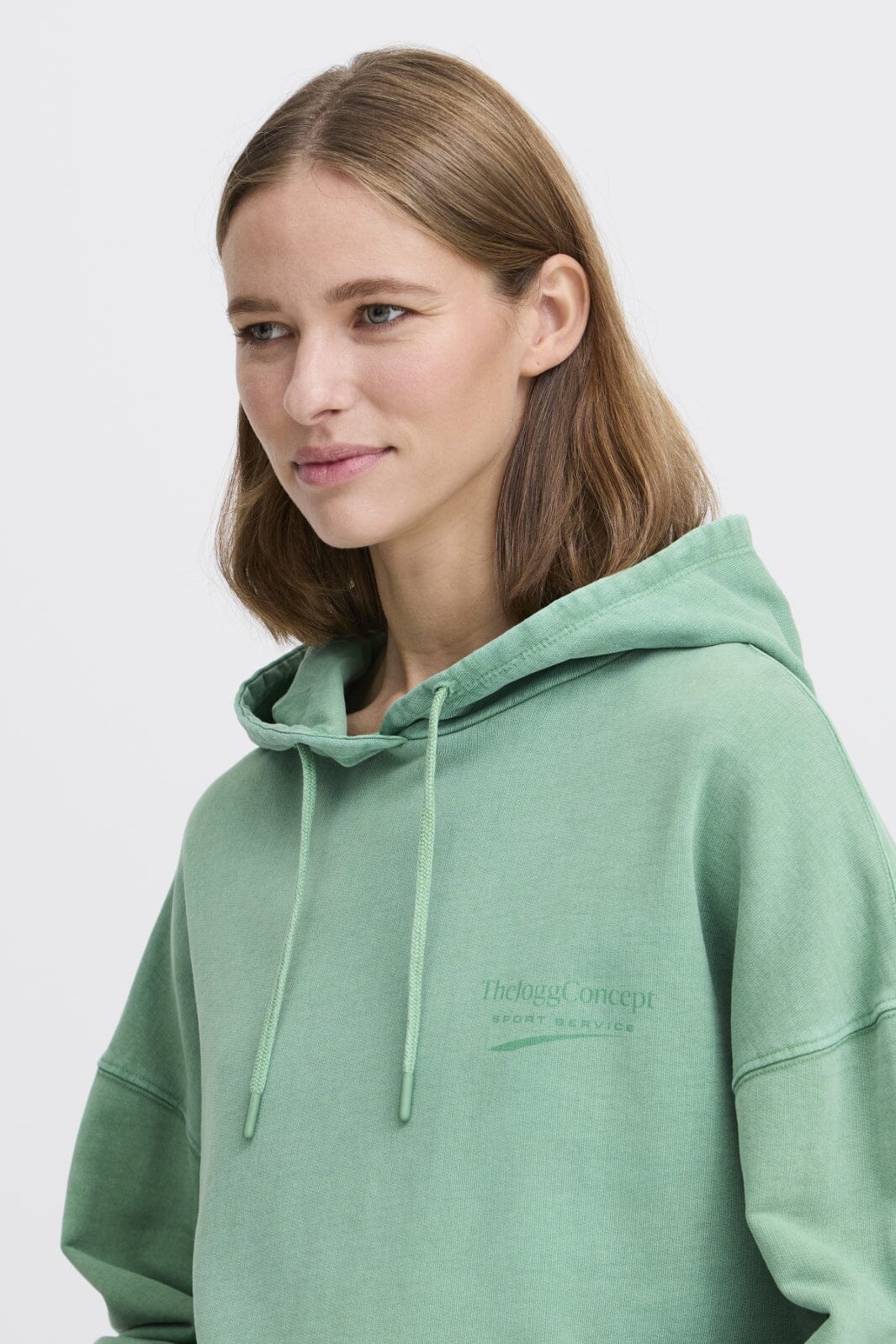 The Jogg Concept - Jcrubi Logo Hoodie - 176153 Fern Green