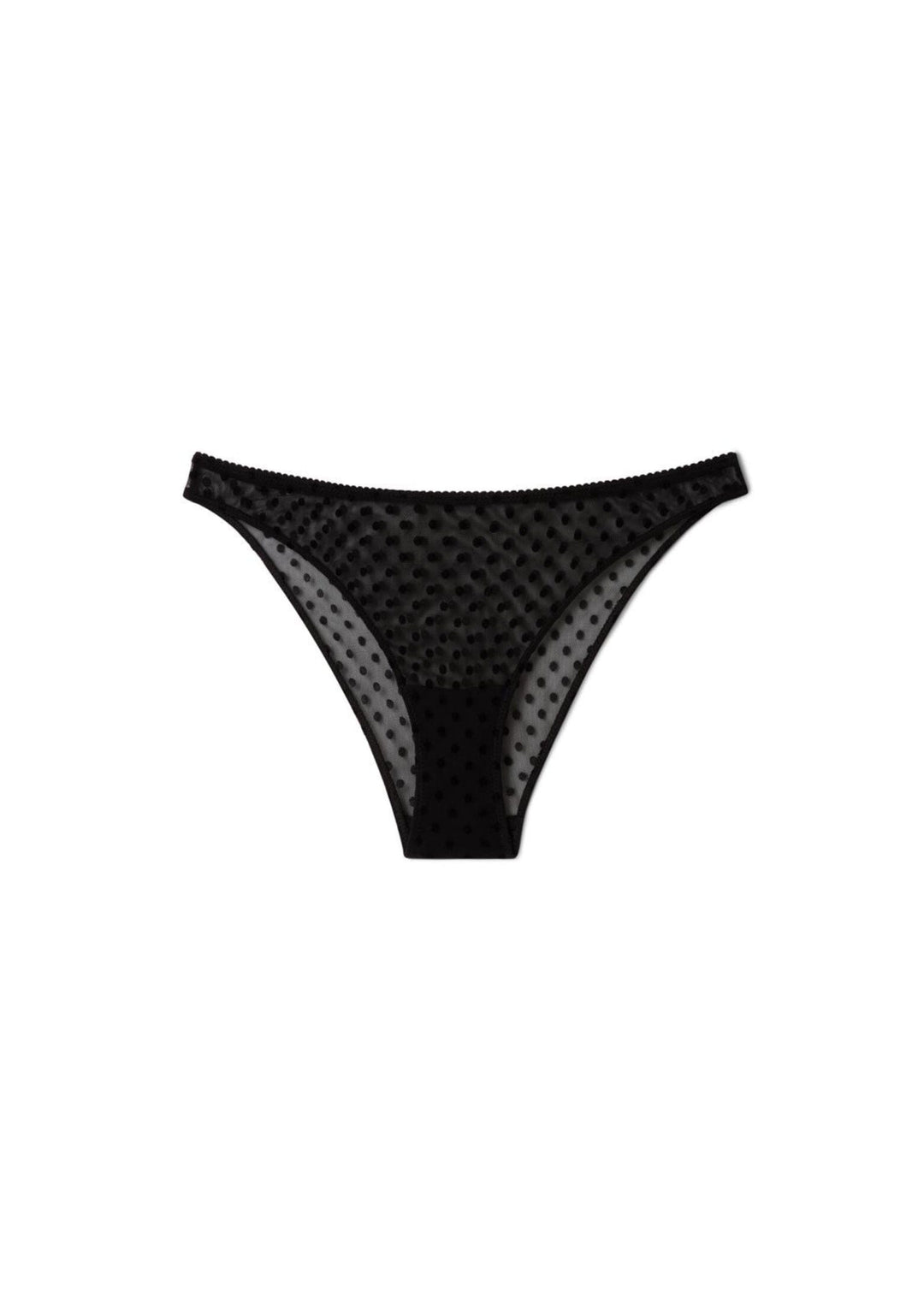 Understatement Underwear - Mesh Bikini Briefs Dots-brf-002 - Black Trusser 